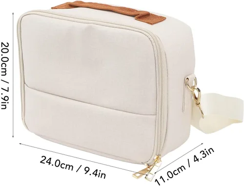Miniatura 2 de KIMISS Bolsa de transporte para cámara, estuche de almacenamiento para cámara de gran capacidad, acolchado grueso, correa ajustable, funda de cámara