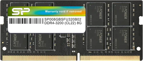 Silicon Power DDR4 8GB 3200MHz (PC4-25600) CL22 SODIMM 260-Pin 1.2V Non-ECC Laptop RAM Memoria para computadora portátil SU008GBSFU320B02AB