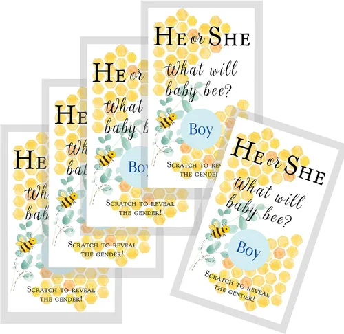Miniatura 5 de Boutique Marketing LLC It's A Boy Gender Reveal Tarjetas para raspar Fiesta de revelación de género Juegos de revelación de género con temática