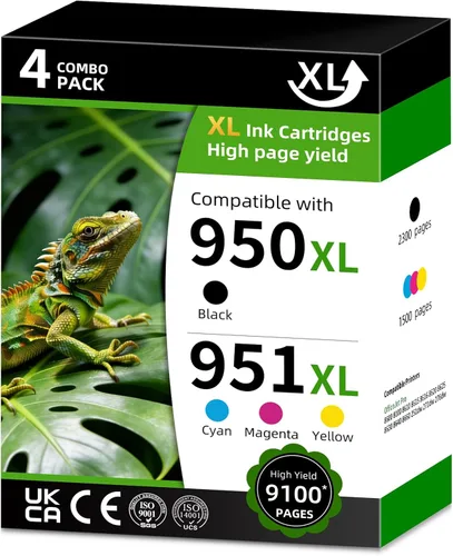 950XL/951XL Cartucho de tinta de alto rendimiento de repuesto para HP 950XL/951XL HP 950/951 950/951XL Paquete combinado compatible con HP officejet