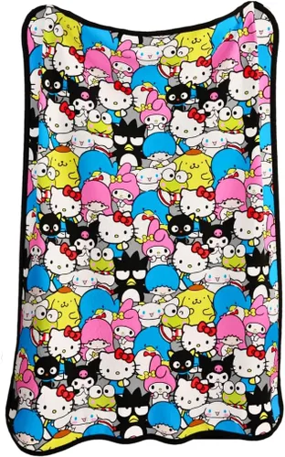 Coleccionables Hello Kitty & Friends Ropa de cama Manta súper suave y acogedora, 62 in x 90 in, (Producto oficialmente licenciado) de Franco Hello