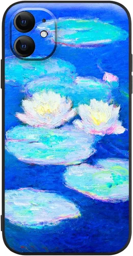 Miniatura 26 de Berkin Arts Funda de silicona compatible con iPhone 12 con protector de pantalla de flores ornamentales intrincadas rosas
