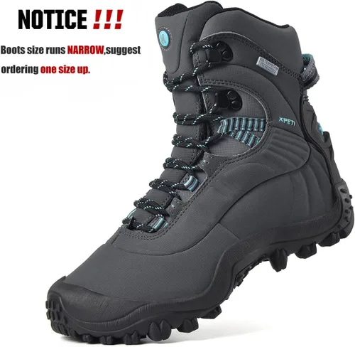Miniatura 4 de Botas de senderismo para mujer, ligeras, impermeables, para caza, soporte para tobillo, agarre de alta tracción