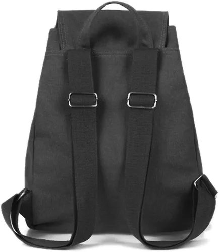 Miniatura 7 de WITERY Mochila de lona para mujer, mochila casual para computadora, Negro -, Tamaño único, Vintage