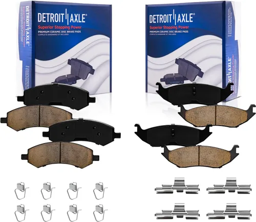 Miniatura 60 de Detroit Axle - Pastillas de Freno Delantero para Mercedes- Benz C230 C250 C300 SLK250, Pastillas de Freno Cerámica w/Reemplazo de Hardware