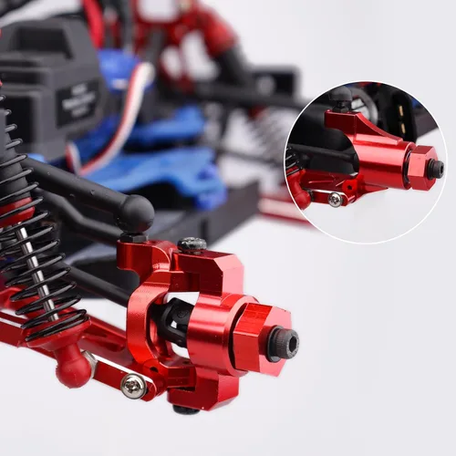 Miniatura 3 de Bloques de dirección de aluminio Bloque de dirección con ruedas y ejes portadores de nudillos Juego de mejoras para 1/18 Traxxas LaTrax Teton Desert