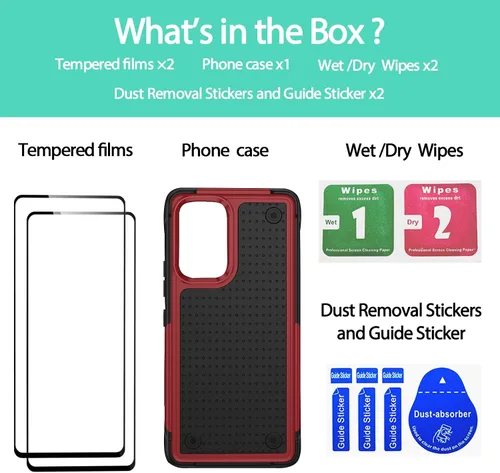 Miniatura 319 de Jeylly Compatible con Samsung Galaxy A22 5G Funda, Funda Samsung A22 5G con 2pcs protectores de pantalla de vidrio templado