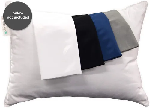 Miniatura 2 de AllerEase Ultra Suave Protección Avanzada contra Alergias Protector de Almohada Lavable a Máquina con Cremallera para Viaje, Tamaño 14" x 20", Gris