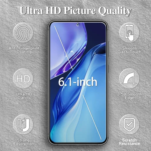 Miniatura 2 de Paquete de 3 protectores de pantalla de privacidad para Samsung Galaxy S23 5G, película de vidrio templado privado antiespía, compatible