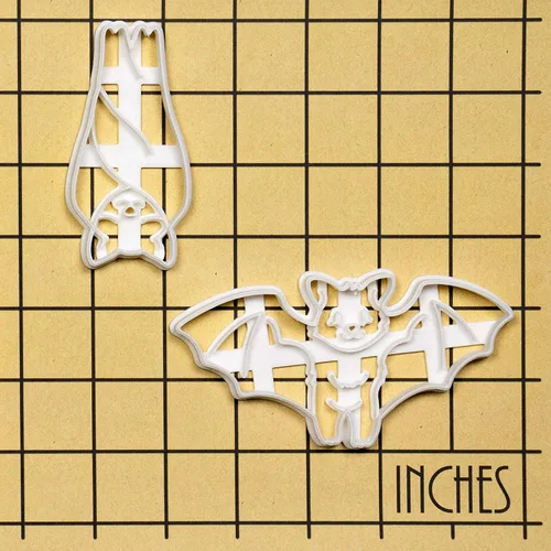 Miniatura 7 de Juego de 2 cortadores de galletas de murciélago (diseños: dormir y volar), 2 piezas - Bakerlogy