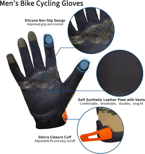Miniatura 2 de Guantes de ciclismo para paseos cortos, guantes de correr, guantes de pesca, pantalla táctil, ligeros, elásticos, excelente agarre, para uso diario