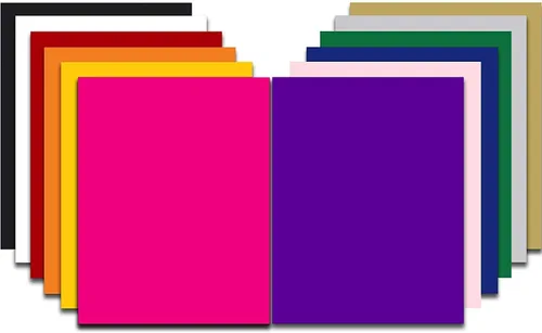 Siser EasyWeed Vinilo de transferencia de calor HTV para camisetas de 12 x 15 pulgadas, 12 hojas precortadas (colores más vendidos, 12 x 15 pulgadas)