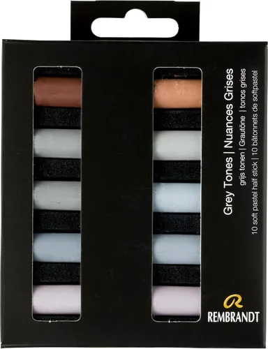 Miniatura 11 de Rembrandt Juego de micro pastel suave, 10 barras de media pieza, selección de tonos oscuros Dark Shades