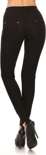 Miniatura 3 de Leggings Depot de mezcla de algodón de alta calidad elástico con 2 bolsillos