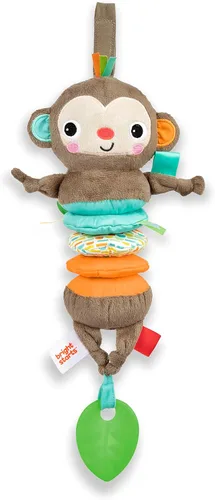 Bright Starts Pull, Play & Boogie - Juguete de actividad musical para cochecito - Mono, unisex, recién nacido +