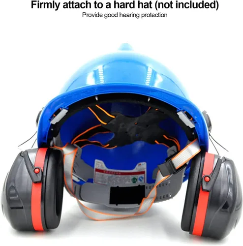 Miniatura 4 de Orejera de casco, audición de impacto firmemente sujeta la orejera de casco duro para carpintería