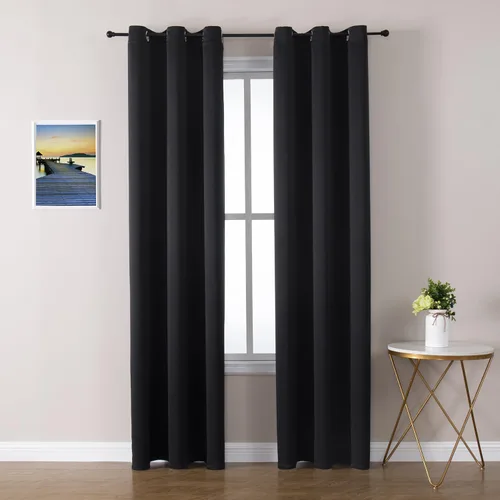 Miniatura 53 de ChrisDowa - Cortinas de cenefa pequeñas para cocina, cortinas cortas con ojales y aislamiento térmico para oscurecer la sala y habitación