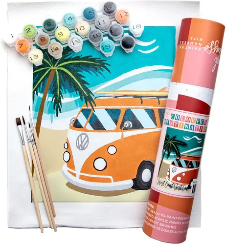 Miniatura 11 de Pink Picasso Kits de pintura de destinos coloridos por números para adultos y adolescentes Kits únicos de pintura de lienzo para bricolaje Kit