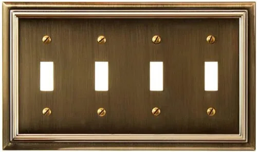 Miniatura 17 de Amerelle 94BW Continental - Placa de pared, 1 en blanco, metal fundido, blanco, 1 paquete