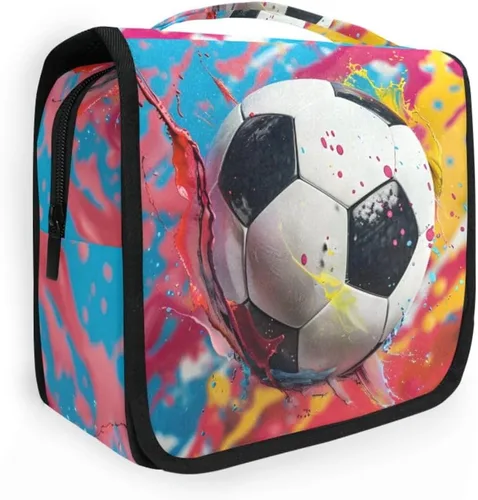 Miniatura 21 de Neceser colgante de viaje -326 - Kit de fútbol para maquillaje, organizador de cosméticos para hombres y mujeres