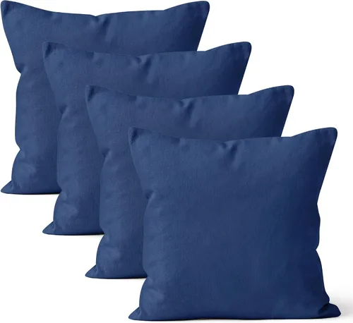Miniatura 75 de Encasa XO Juego de 2 fundas de almohada de 12 x 12 pulgadas, color beige, sin rellenos, fundas de almohada de algodón para sala de estar, cama