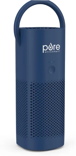 Pure Enrichment® PureZone™ - Minipurificador de aire portátil, filtro True HEPA inalámbrico que limpia el aire y elimina el 99.97 % del polvo, Azul