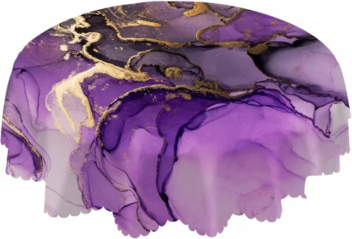 Miniatura 13 de AOYEGO Mantel redondo marrón con estampado de animales, 60 pulgadas, textura de piel de jirafa, forma irregular, mantel de poliéster para decoración