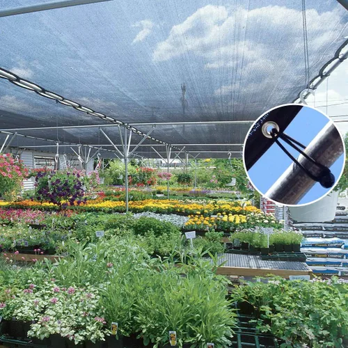 Miniatura 7 de Agfabric 70% bloqueador solar prefabricado sombra panel, panel de sombra Tarp con ojales para invernadero, marquesina, granero o jaula, piscina