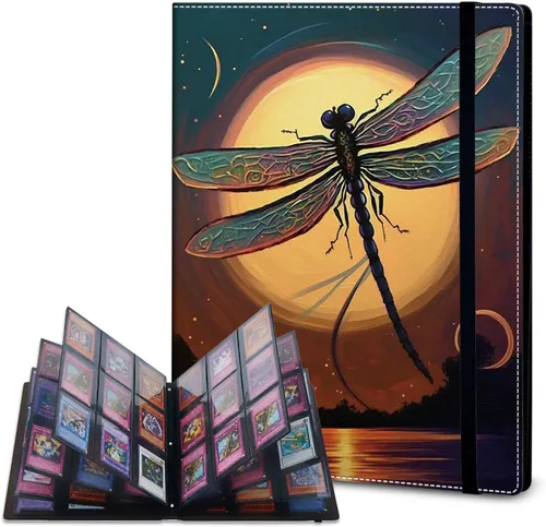 Miniatura 21 de Rossy Carpeta de tarjetas con 4 bolsillos, carpeta de tarjetas intercambiables, álbum de colección de tarjetas, para 160 tarjetas, carpeta