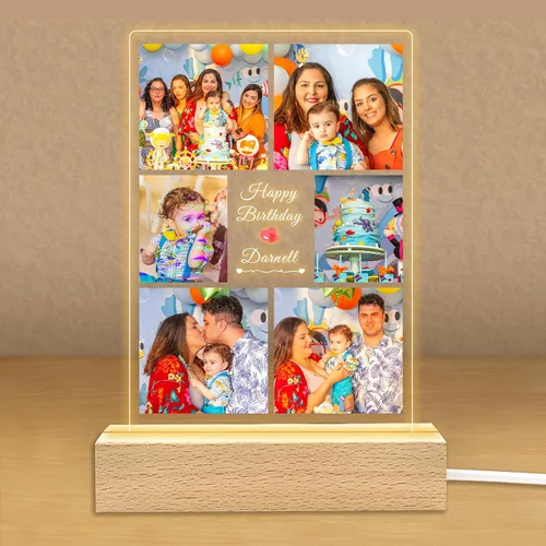 Miniatura 13 de Regalos de fotos personalizados para novio, novia, mujer, pareja, marcos de fotos personalizados, placa acrílica, luz nocturna para mejor amigo