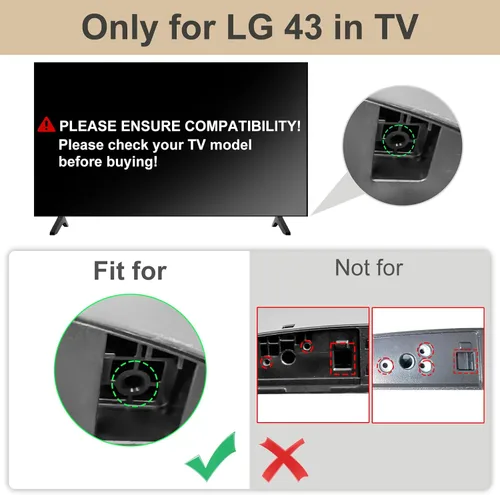 Miniatura 2 de Patas de TV para LG 43 pulgadas TV serie Reino Unido, compatible con soporte de TV LG base de repuesto 43UK6200 43UK6090 43UK6200PUA 43UK6200PLA