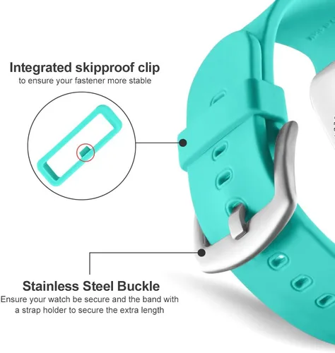 Miniatura 4 de Compatible con Apple Watch Band de 1.496 in 1.575 in 1.614 in 1.654 in 1.732 in 1.772 in 1.929 in, correa deportiva de silicona suave de repuesto