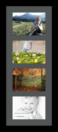 Miniatura 161 de Marco para fotos de ArtToFrames, 4 aberturas de 5′ x 7′ y marco negro satinado, de ArtToFrames, Madera, negro 4 - 8x10 - (2131)