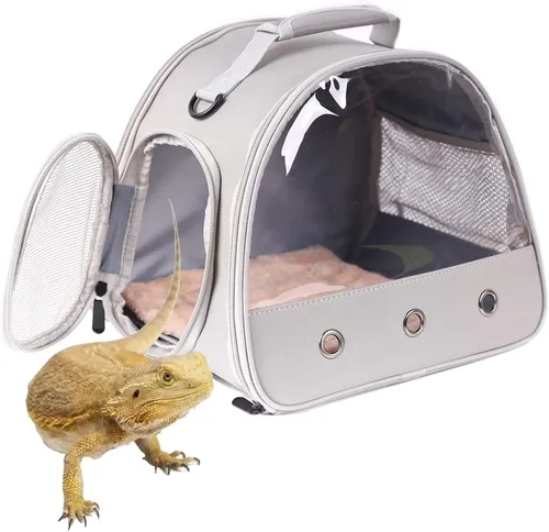 Miniatura 17 de Portador de viaje para dragón barbudo, jaula para lagartos, bolsa para animales pequeños para erizos, ratas, loros, pájaros, conejillos de indias