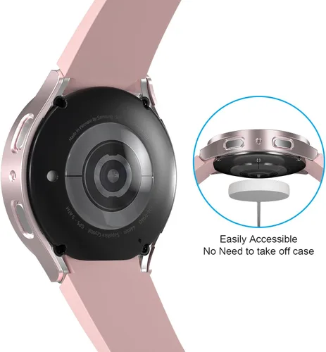 Miniatura 3 de [Paquete de 5+5] Funda protectora de pantalla para Galaxy Watch 7 de 40 mm, cubierta protectora impermeable + protector de pantalla de vidrio