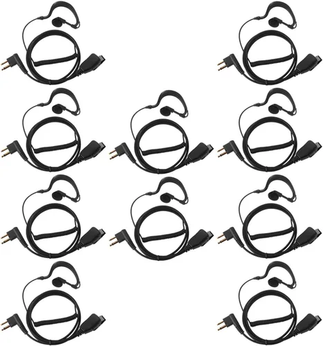 Walkie Talkie Auriculares para Motorola Radio cls1410 cls1110 bpr40 cp200 cp200d cp185 cp100 rdm2070d con alambre de resorte PU G gancho de oreja y