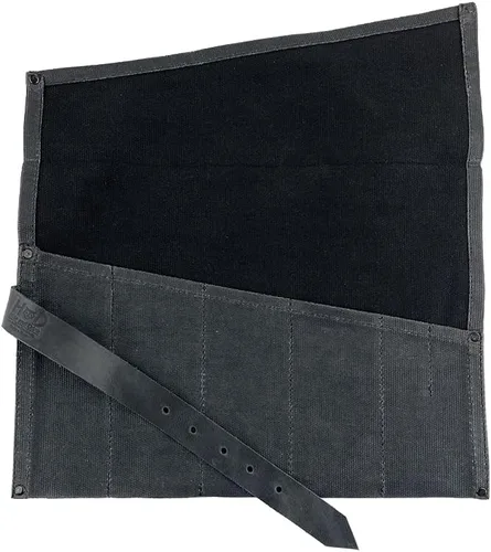 Hide & Drink, Bolsa enrollable grande para herramientas (6 ranuras), bolsa de transporte portátil, organizador de herramientas de carpintería, Negro