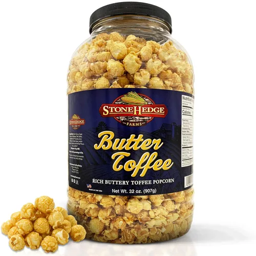 Miniatura 10 de StoneHedge Farms Palomitas de maíz gourmet de caramelo - Deliciosamente antiguas de 32 onzas. ¡Bañera alta! - Fabricado en los Estados Unidos