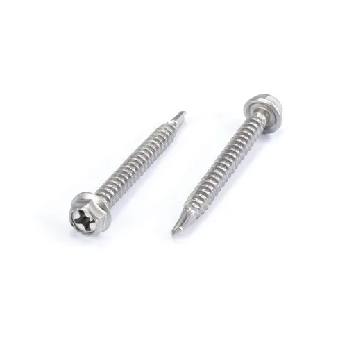 Miniatura 28 de THE CIMPLE CO Tornillo de cabeza hexagonal autorroscante/perforación, tamaño #14, 1 pulgada de longitud, acero inoxidable 410 con cabezal