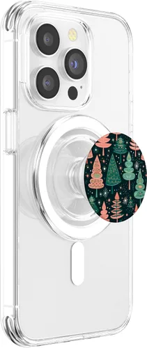 Miniatura 3 de Bosque de invierno de abeto navideño - PopSockets MagSafe PopGrip con temática navideña para iPhone