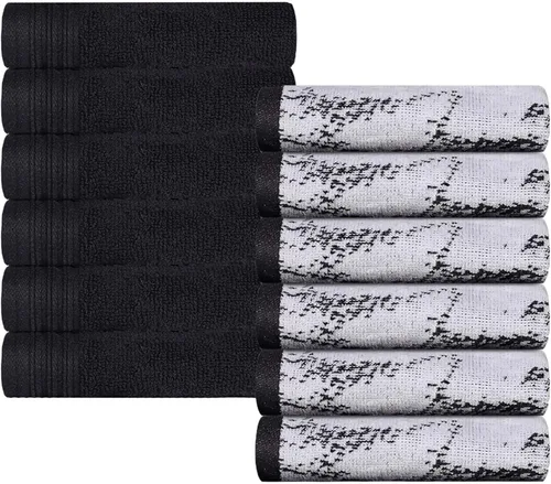Miniatura 27 de SUPERIOR Juego de 6 toallas de algodón surtido de 6 piezas, incluye 2 toallas de baño, 2 manos, 2 toallas faciales, suaves, absorbentes, accesorios
