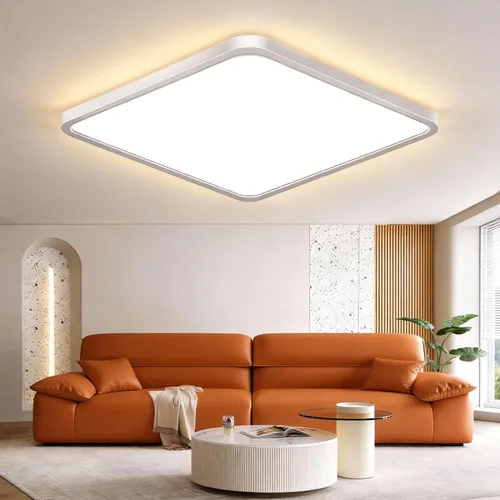 Miniatura 12 de Lámpara de techo LED de 12 pulgadas 24W cuadrada con montaje empotrado, lámpara de techo LED blanca de luz diurna de 5000K, luces de techo modernas