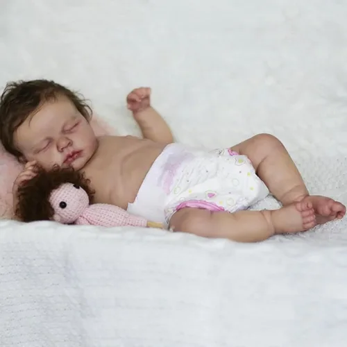 Miniatura 7 de Zero Pam Reborn - Muñecas de bebé de silicona y vinilo con cuerpo completo para niñas de 20 pulgadas, muñecas recién nacidas realistas, muñeca