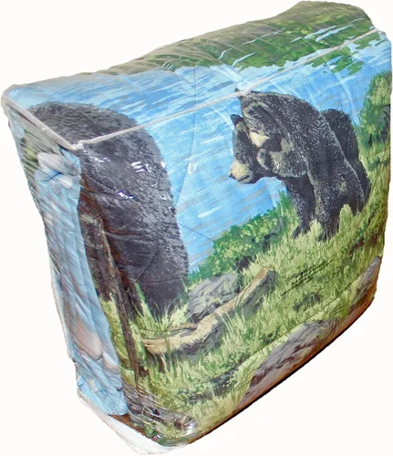 Miniatura 7 de Rustic Cabin Lodge - Juego de edredón de 8 piezas con sábanas (cama en una bolsa) (tamaño matrimonial)