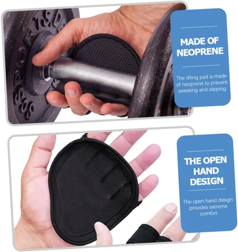 Miniatura 5 de 1 par de guantes de gimnasio para hombre, guantes de gimnasio para hombres, guantes de entrenamiento para levantamiento de pesas, almohadilla