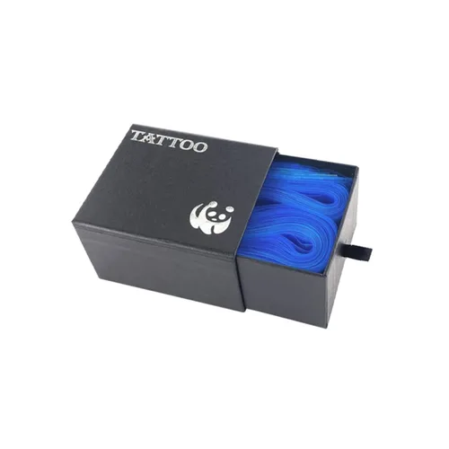 Miniatura 6 de 100 fundas de cordón de clip, caja de plástico azul tatuaje, fundas desechables de clip de higiene para tatuaje, bolsas para máquina de tatuaje