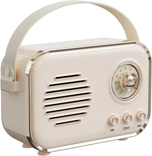 Miniatura 9 de Altavoz Bluetooth retro, altavoz Bluetooth inalámbrico portátil vintage de 5 W con volumen fuerte, radio FM, compatible con tarjeta TF AUX