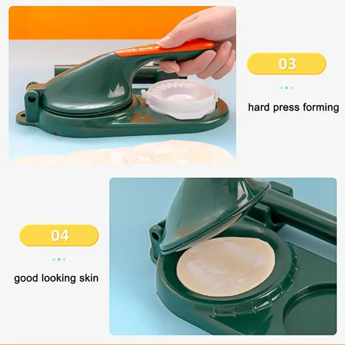 Miniatura 7 de Máquina para hacer bolas de masa con rodillo, prensa manual de masa, prensa de empanada para presionar el molde de envoltura de piel de bola de masa