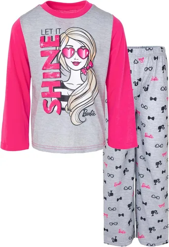 Barbie Conjunto de pijama y pantalones para niñas pequeñas a grandes