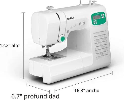 Miniatura 14 de Brother CE1155 Máquina de coser computarizada, 110 puntadas integradas, pantalla LCD, 7 prensatelas incluidos